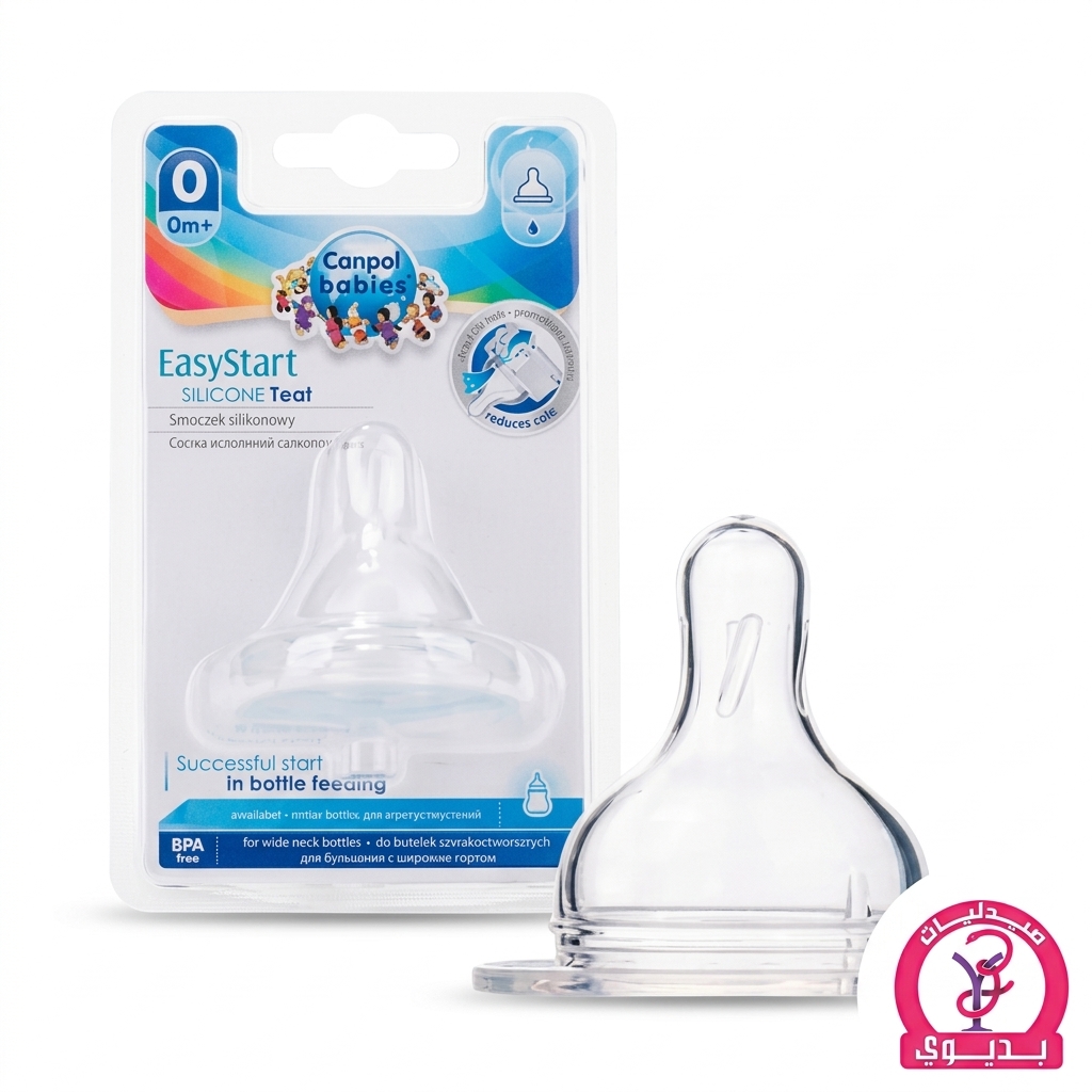CANPOL SILICONE TEAT +0M WIDE NECK