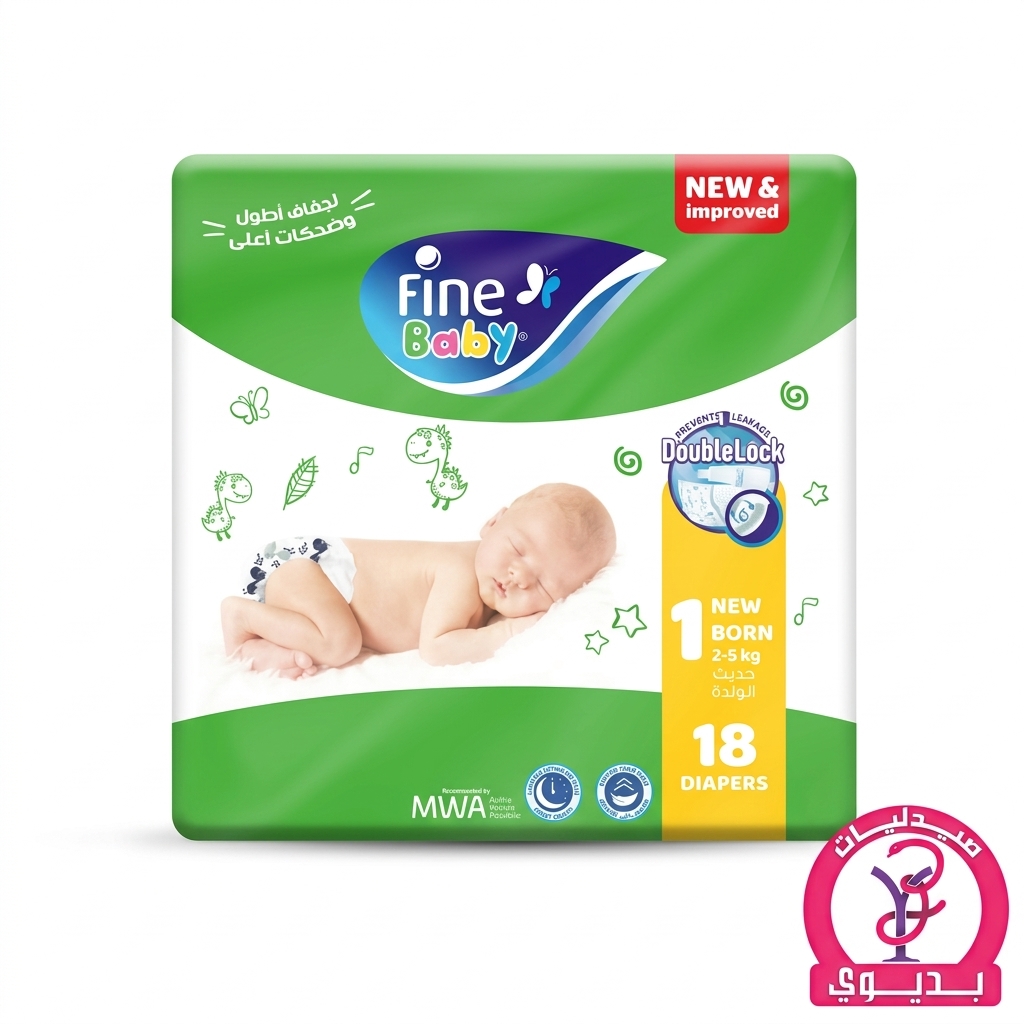 FINE BABY 1 NEWBORN KG 18 DIAPERS