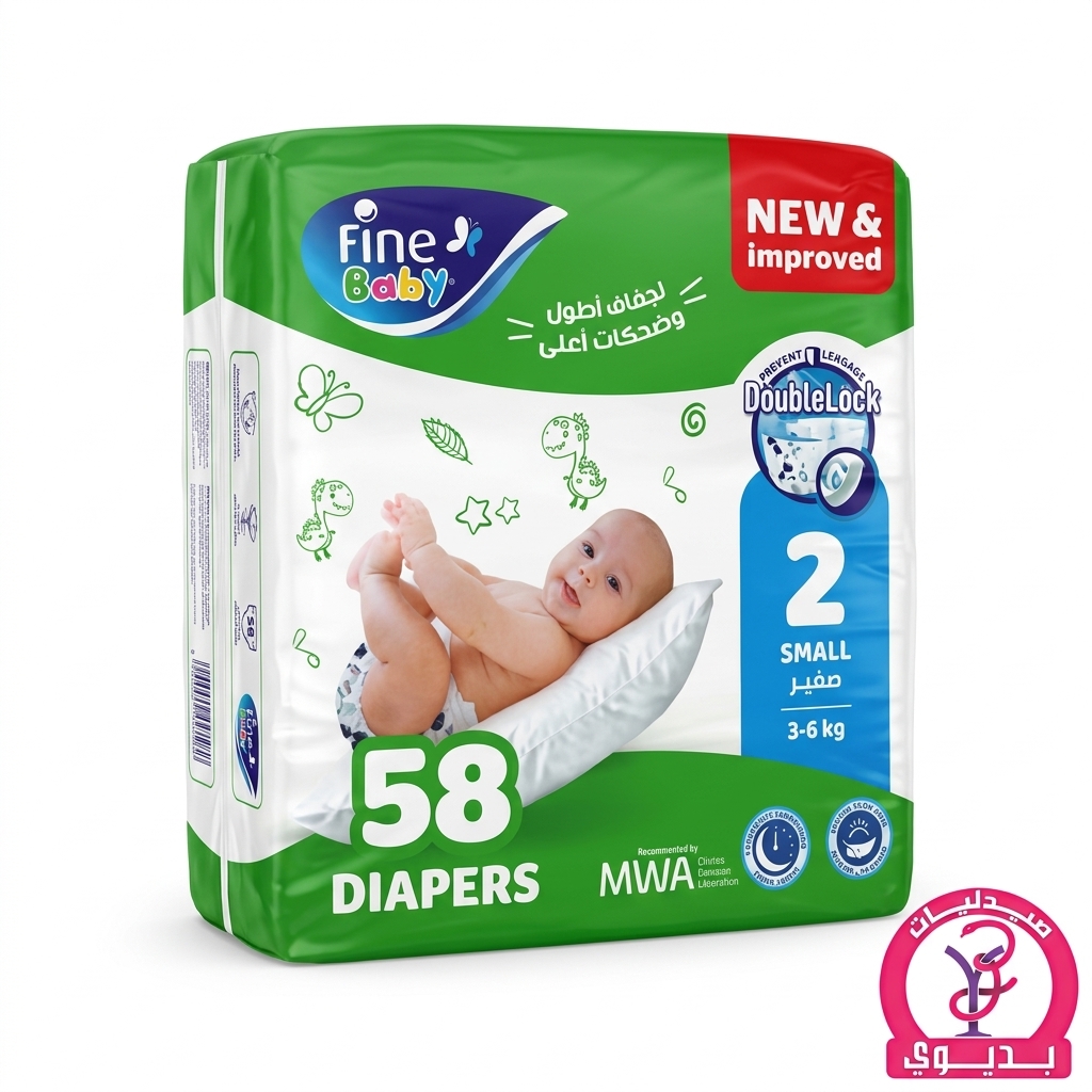 FINE BABY 2 SMALL 58 DIAPERS