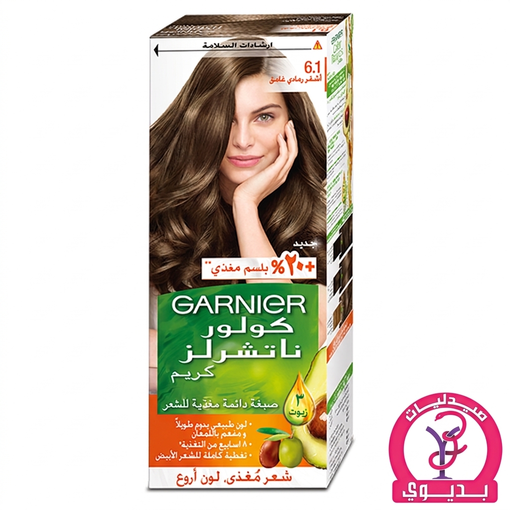 GARNIER COLOR NATURAL 6.1 اشقرغامق رمادي