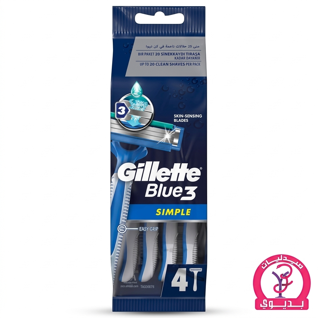 GILLETTE BLUE 3 SIMPLE 4 MACH