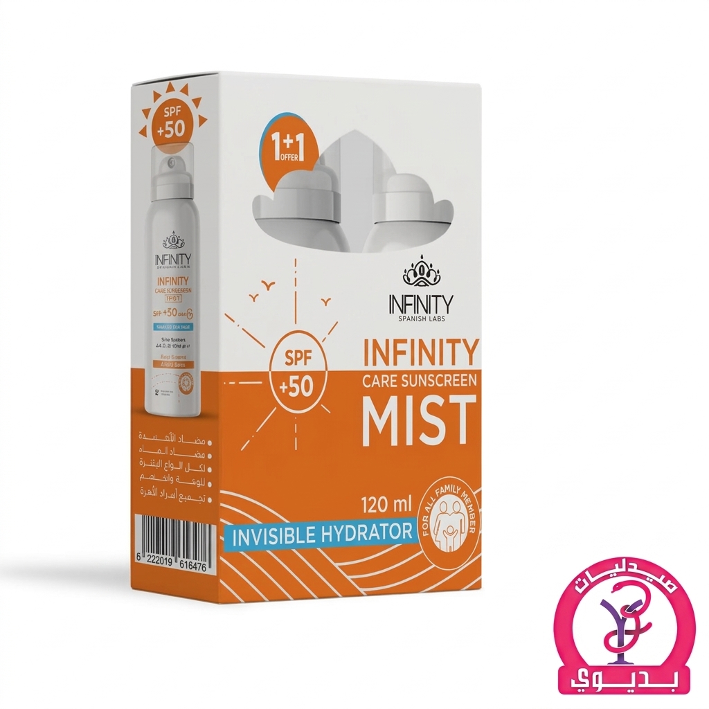INFINITY SUNSCREEN MIST SPRAY 1+1 FREE 50+SPF 120