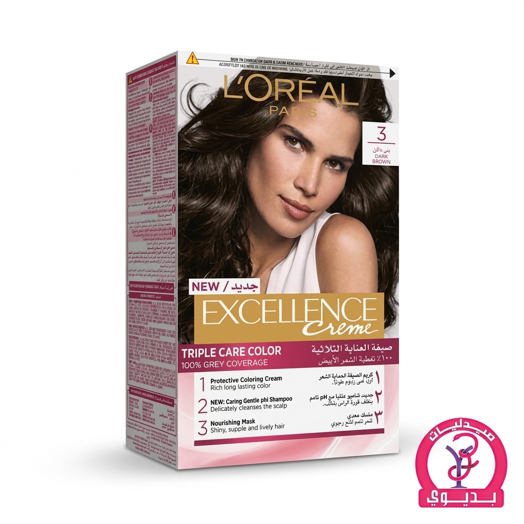 LOREAL EXCELLENCE CREME 3 DARK BROWN