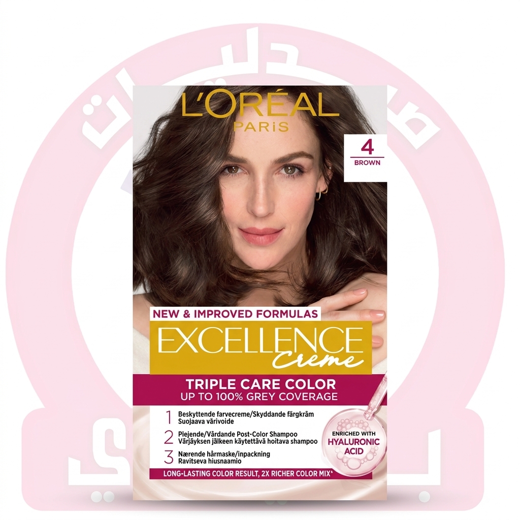 LOREAL EXCELLENCE CREME 4 بنى