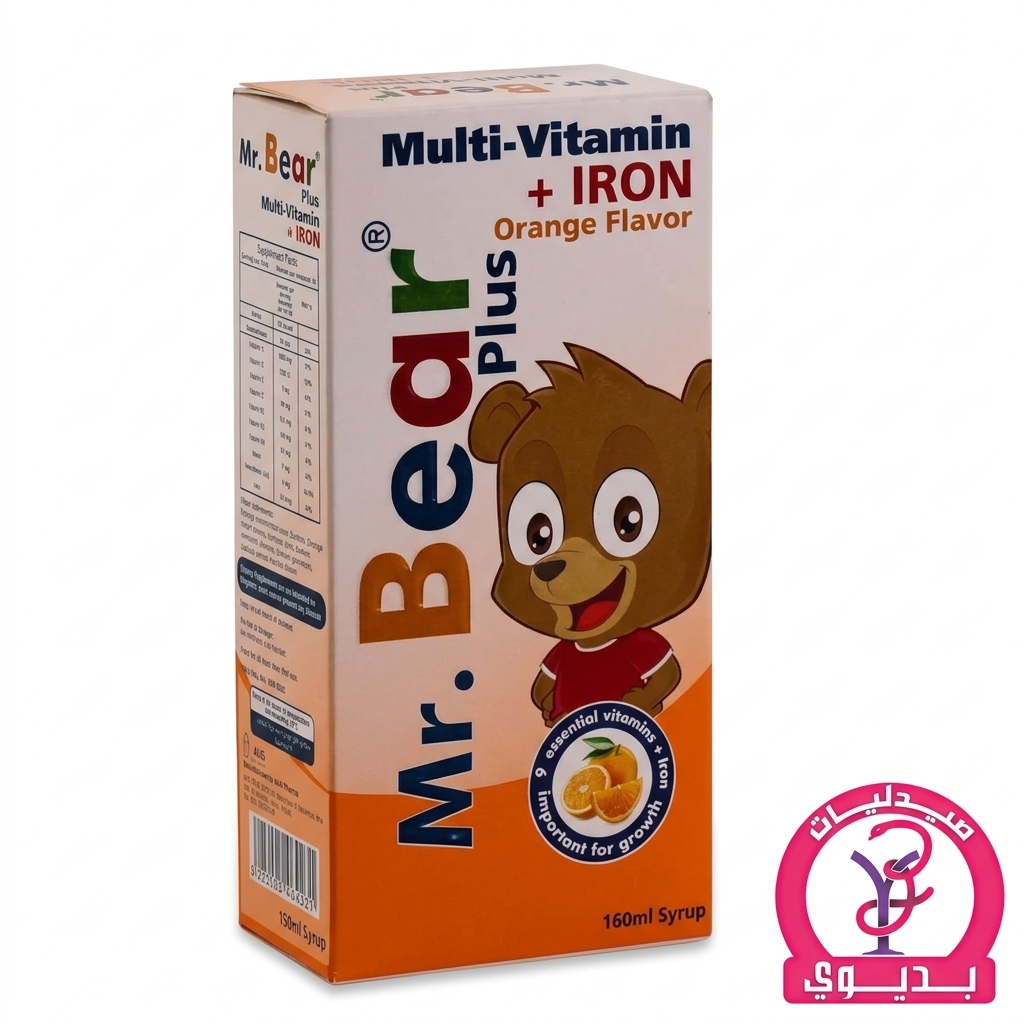 MR BEAR PLUS IRON+ORANGE 160ML SYRUP