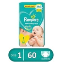 PAMPERS 1 60PCS