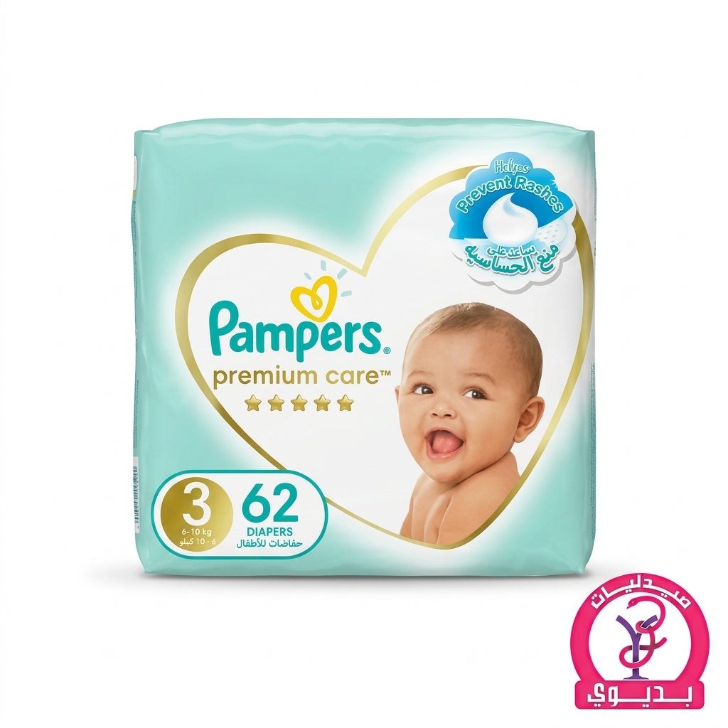 PAMPERS PREMIUM 3 62PCS