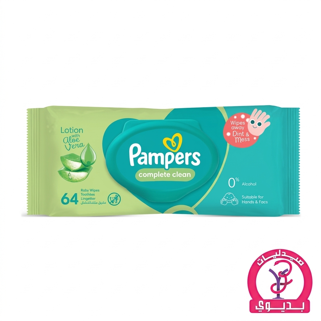 PAMPERS WIPES COMPLETE CLEAN 64 PIECES