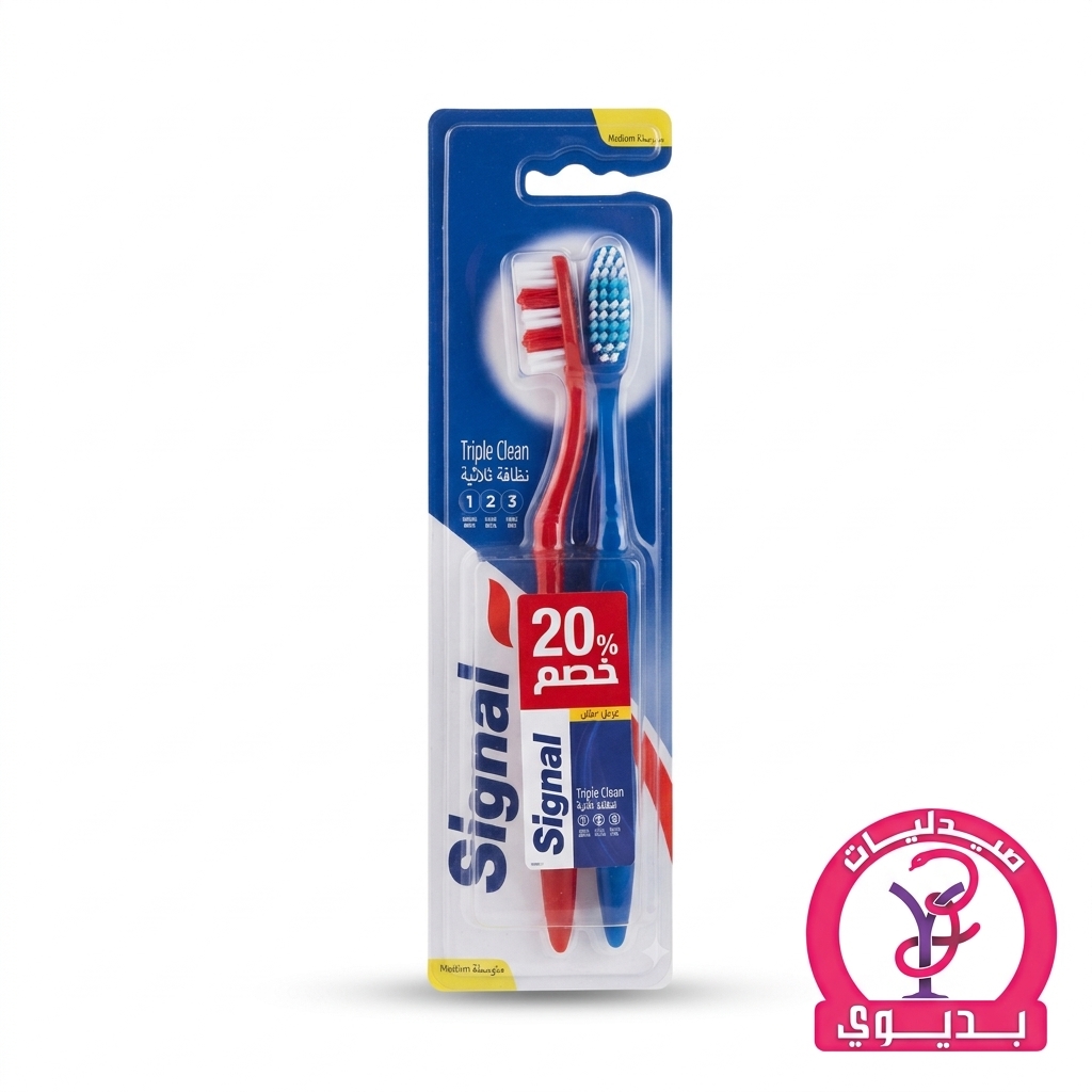 SIGNAL TOOTH BRUSH MEDIUM TRIPLE CLEAN 1+20%