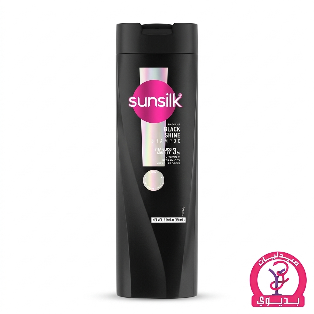 SUNSILK SHAMPOO  BLACK SHINE MELANIN-VIBRANCY COMPLEX 2% 180ML