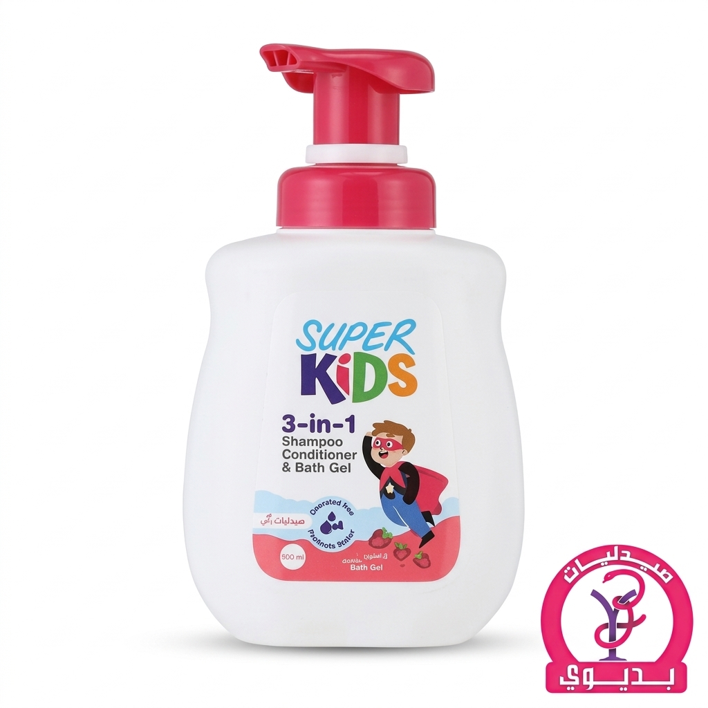 SUPER KIDS 3 IN 1 SHAMPOO&CONDITIONER 500ML