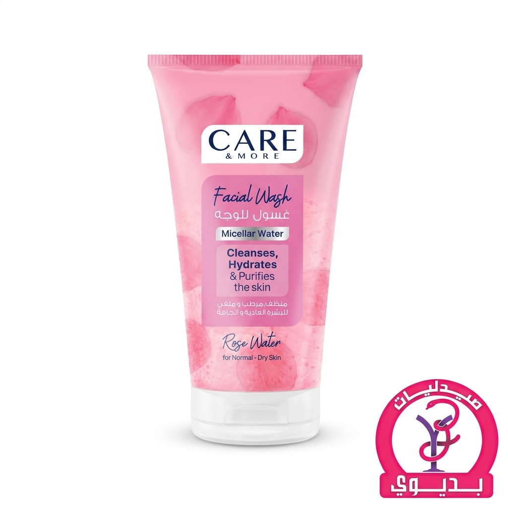 CARE & MORE FACIAL WASH ROSE WATER FOR NORMAL-DRY SKIN
