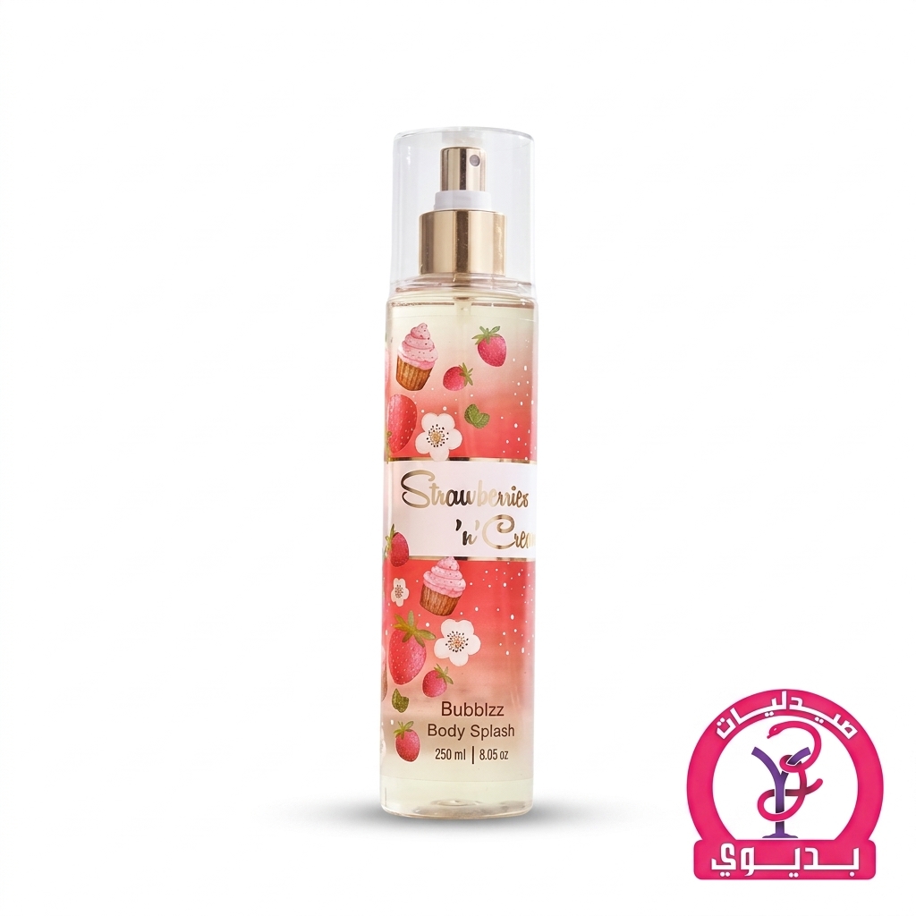 BUBBLZZ BODY SPLASH STRAWBERRIES W CREAM 250ML