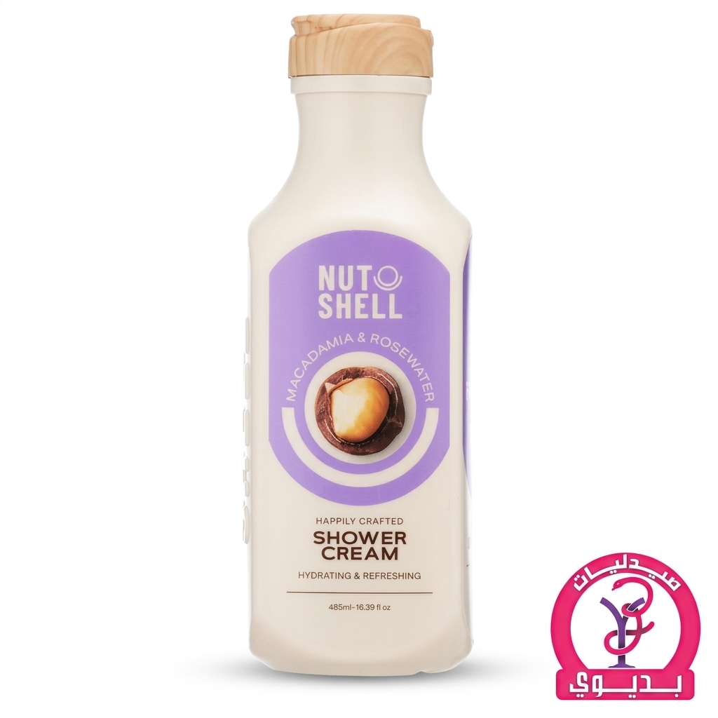NUTSHELL SHOWER CREAM MACADAMIA & ROSEWATER 485ML