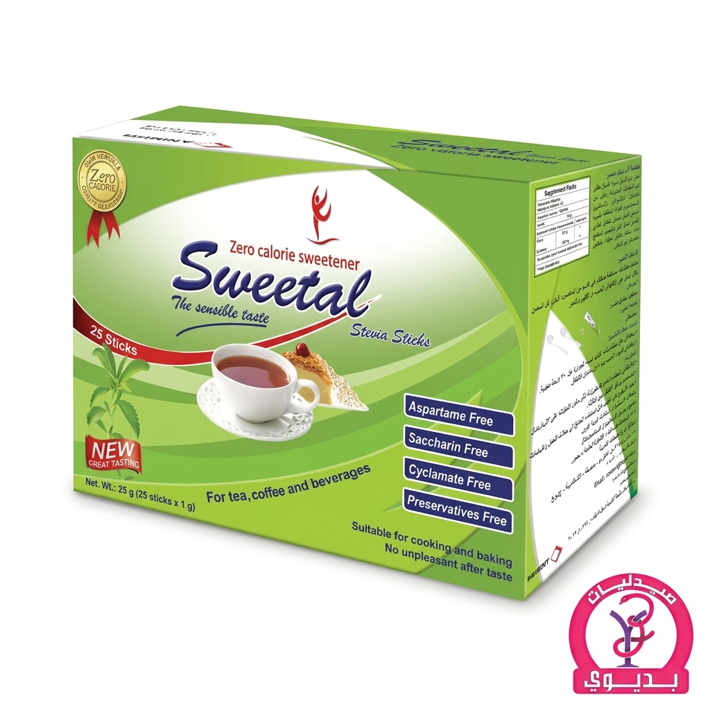 SWEETAL STEVIA 25 STICKS