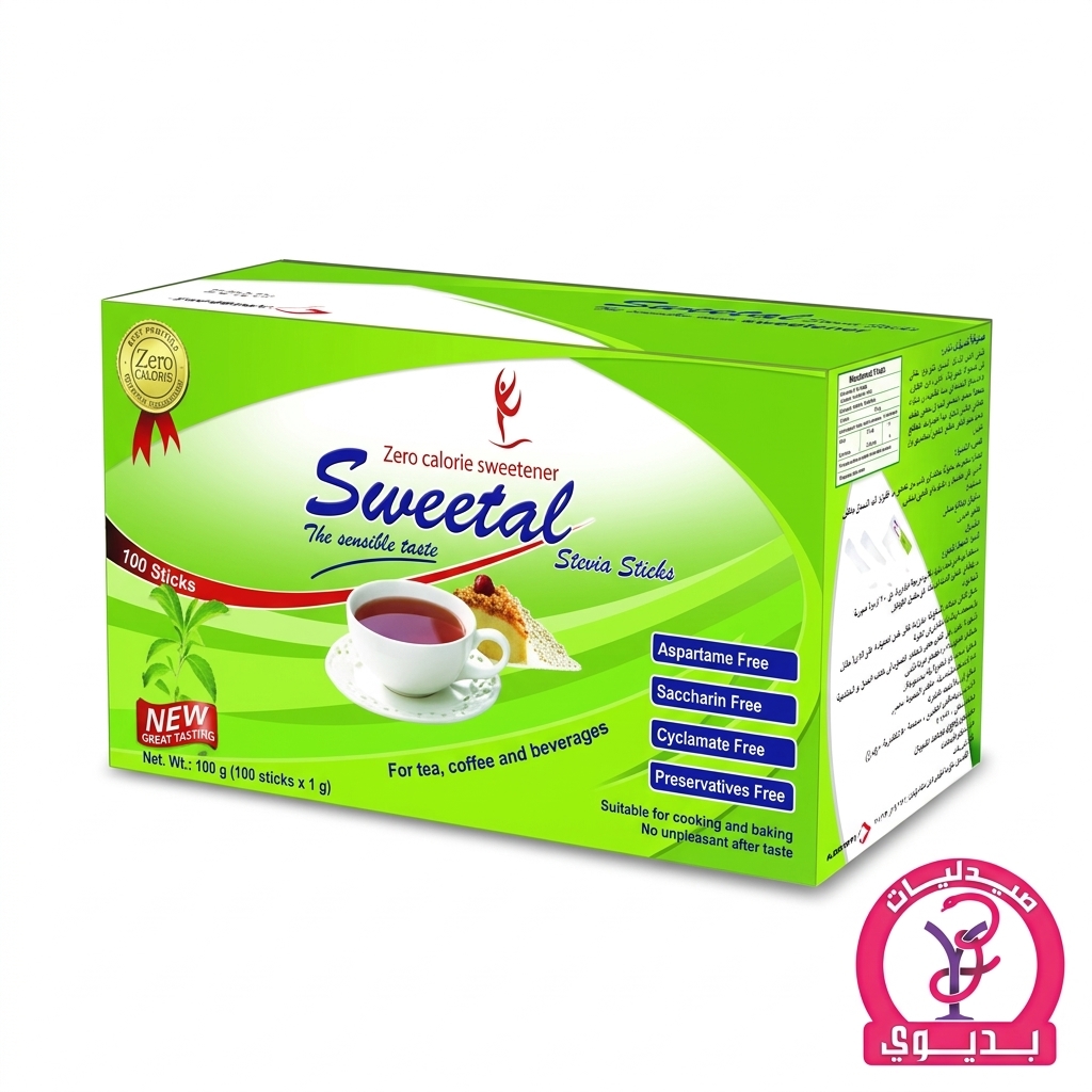 SWEETAL STEVIA 100 STICKS