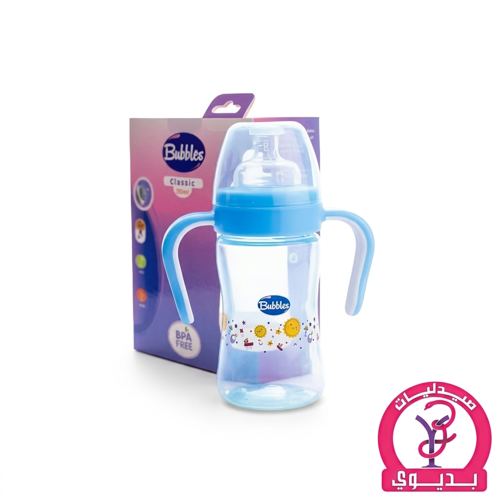BUBBLES CLASSIC FEEDING BOTTLE WITH HAND 180 ML