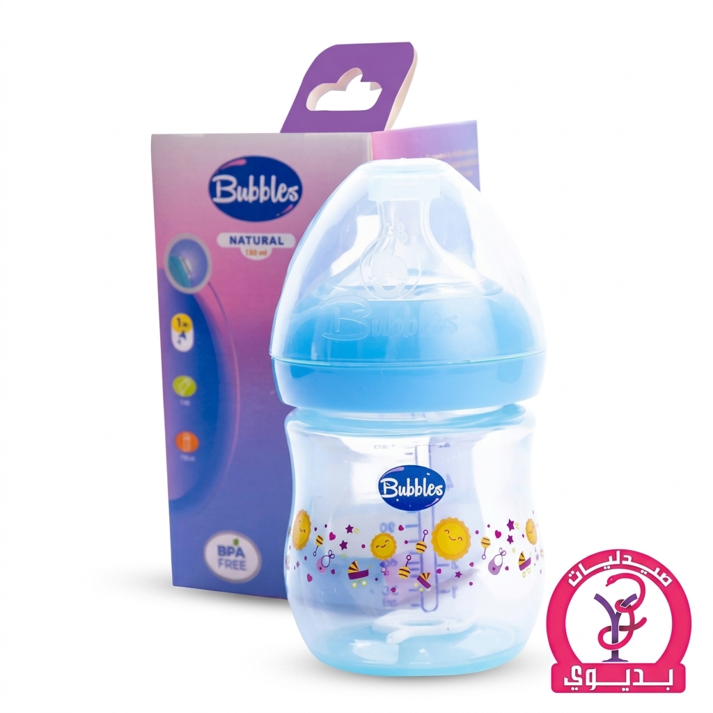 BUBBLES NATURAL FEEDING BOTTLE WITH HAND 150ML