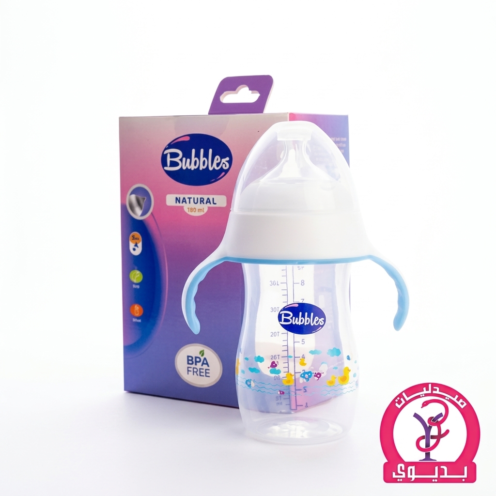 BUBBLES NATURAL FEEDING BOTTLE WITH HAND 280ML