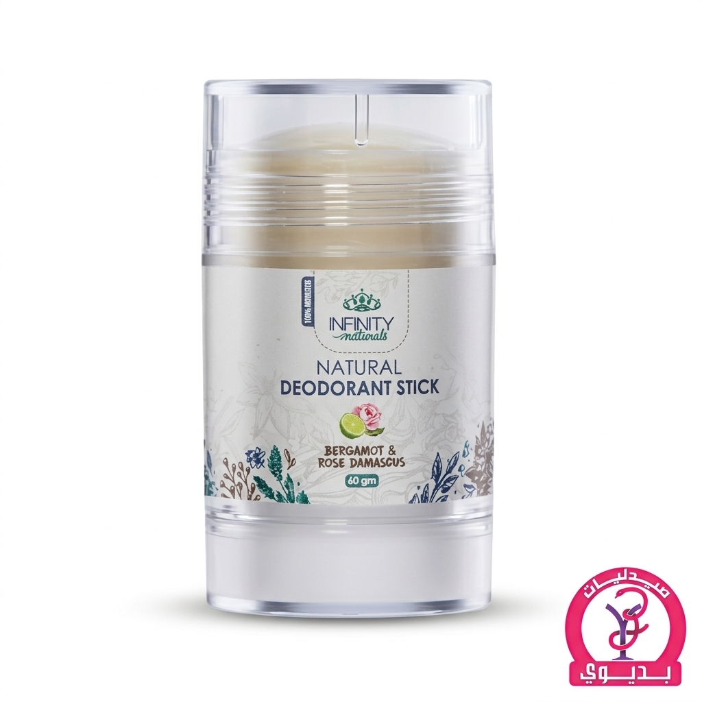 INFINITY NATURAL DEODORANT STICK BERGAMOT & ROSE DAMASCUS 60 GM