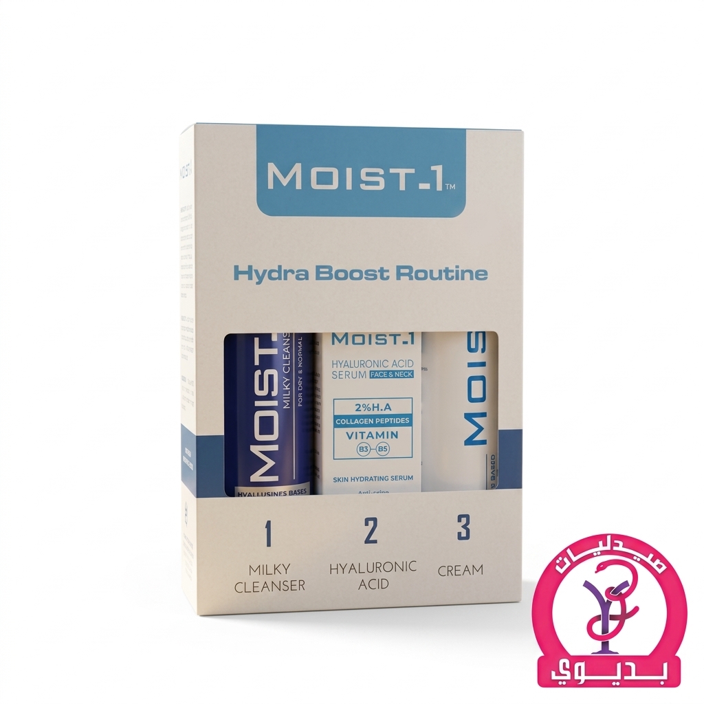 MOIST-1 MILKY CLEANSER+HYALU SERUM+CREAM