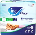 FINE CARE ADULT BRIEFS 16 DIAPERS LARGE