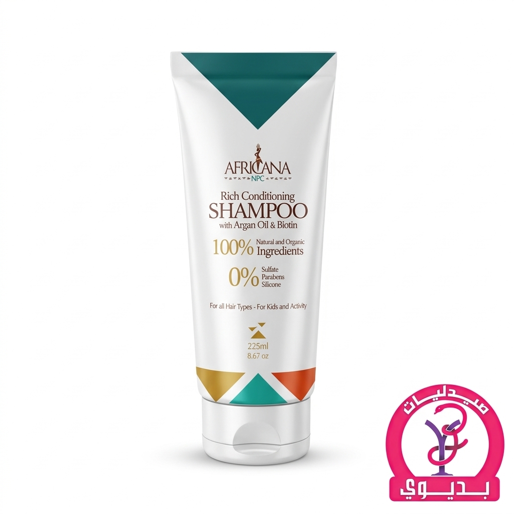 AFRICANA RICH CONDITIONING SHAMPOO WITH ARGAN OIL & BIOTIN 225 ML