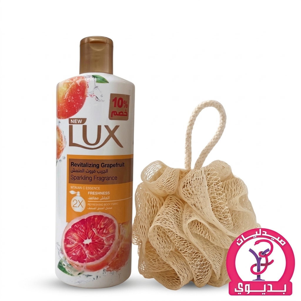 LUX BODY WASH REVITALIZING GRAPEFRUIT WITH LOOFAH OFFER 500ML