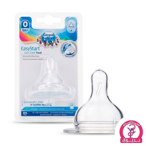 CANPOL SILICONE TEAT +0M WIDE NECK