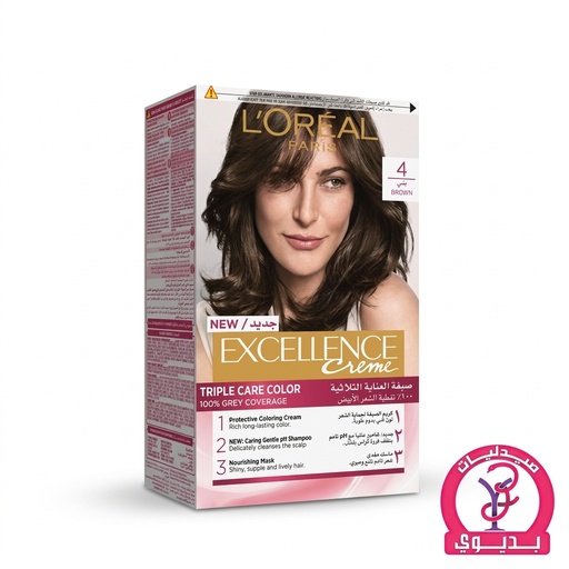LOREAL EXCELLENCE CREME 4 بنى