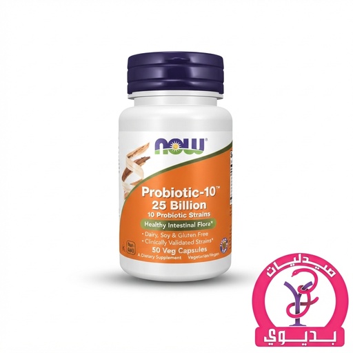 NOW PROBIOTIC 10 TM 25 BILLION 50 CAP JAR