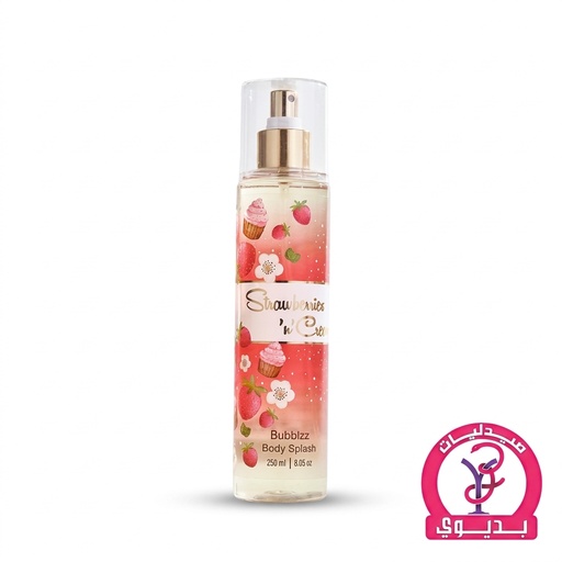 BUBBLZZ BODY SPLASH STRAWBERRIES W CREAM 250ML