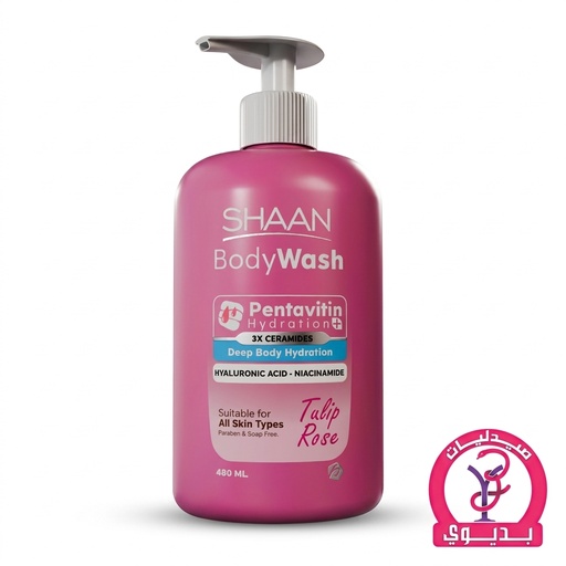 SHAAN BODY WASH TULIP ROSE 480ML